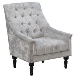 Кресло отдыха "ПРАДО" (PLUSH SILVER,PLUSH SILVER,Венге (Лак))