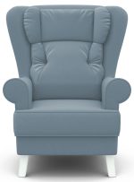 Кресло отдыха "Комфорт-2" (CATANIA DUSTY BLUE,CATANIA DUSTY BLUE,Снег (Лак)) — изображение 2