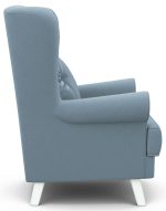 Кресло отдыха "Комфорт-2" (CATANIA DUSTY BLUE,CATANIA DUSTY BLUE,Снег (Лак)) — изображение 3