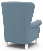 Кресло отдыха "Комфорт-2" (CATANIA DUSTY BLUE,CATANIA DUSTY BLUE,Снег (Лак)) — изображение 4
