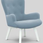 Кресло отдыха "Комфорт-7" (CATANIA DUSTY BLUE,CATANIA DUSTY BLUE,Снег (Лак))