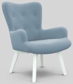 Кресло отдыха "Комфорт-7" (CATANIA DUSTY BLUE,CATANIA DUSTY BLUE,Снег (Лак))