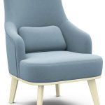 Кресло отдыха "Комфорт-5" Высокая спинка (CATANIA DUSTY BLUE,CATANIA DUSTY BLUE,Бесцветный (Лак))