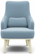 Кресло отдыха "Комфорт-5" Высокая спинка (CATANIA DUSTY BLUE,CATANIA DUSTY BLUE,Бесцветный (Лак)) — изображение 2