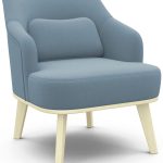 Кресло отдыха "Комфорт-5" Низкая спинка (CATANIA DUSTY BLUE,CATANIA DUSTY BLUE,Бесцветный (Лак))