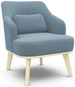 Кресло отдыха "Комфорт-5" Низкая спинка (CATANIA DUSTY BLUE,CATANIA DUSTY BLUE,Бесцветный (Лак))