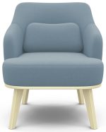 Кресло отдыха "Комфорт-5" Низкая спинка (CATANIA DUSTY BLUE,CATANIA DUSTY BLUE,Бесцветный (Лак)) — изображение 2