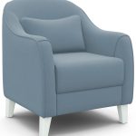 Кресло отдыха "Комфорт-4" (CATANIA DUSTY BLUE,CATANIA DUSTY BLUE,Снег (Лак))