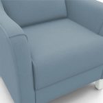 Кресло отдыха "Комфорт-4" (CATANIA DUSTY BLUE,CATANIA DUSTY BLUE,Снег (Лак)) — изображение 5